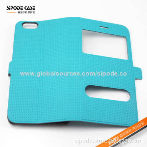 Flip Cover View Window Leather Case for iPhone 6
